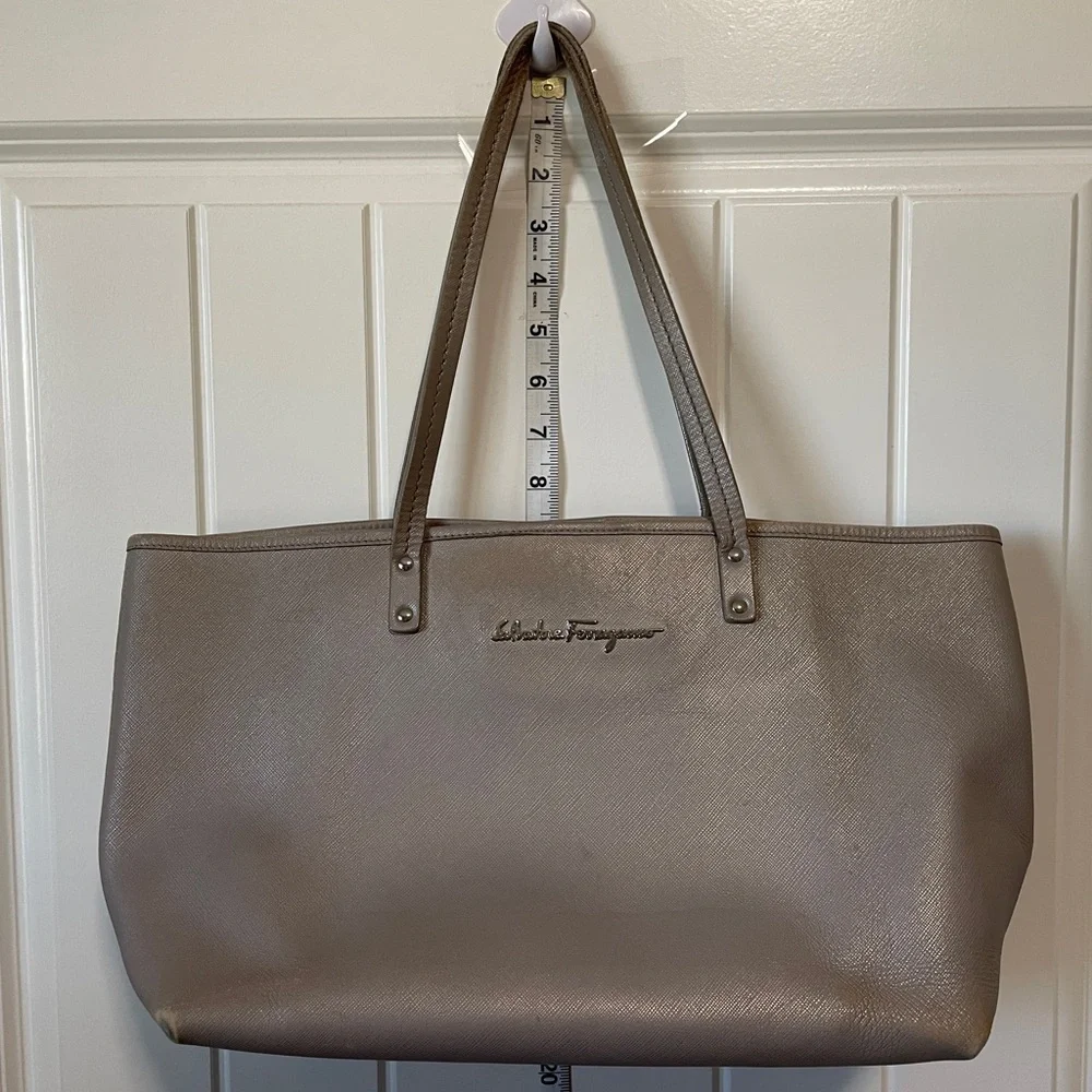 Salvatore Ferragamo gold Leather bag
